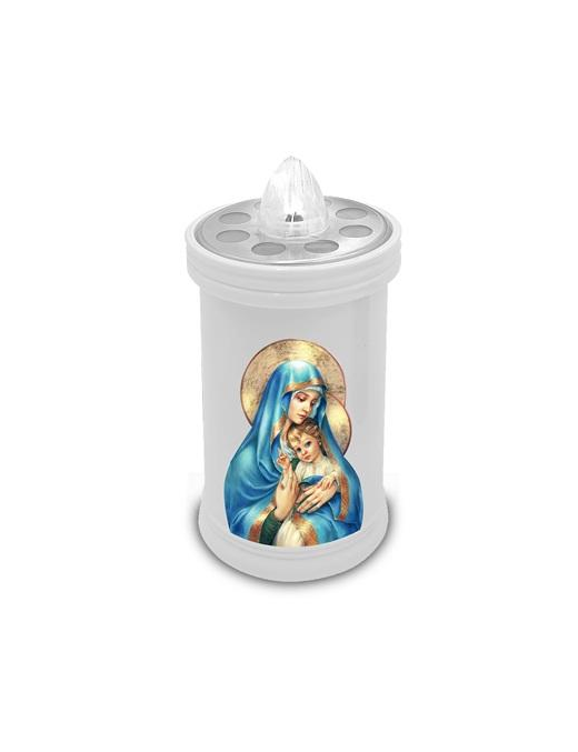 WHITE VOTIVE LAMP 6x13.5 + ALKALINE BATTERIES