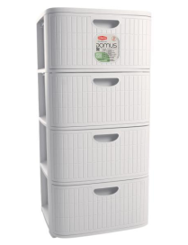 CASSETTIERA 4 CASSETTI BIANCO  cm40x40x80h