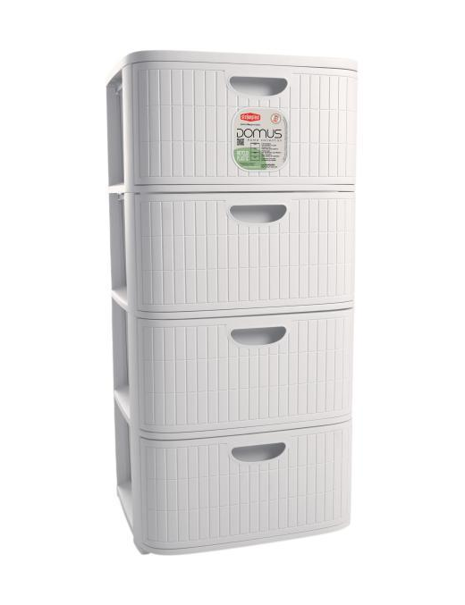 CASSETTIERA 4 CASSETTI BIANCO  cm40x40x80h