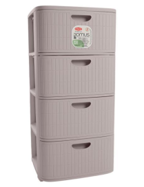 CASSETTIERA 4 CASSETTI BEIGE  cm 40x40x80h