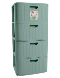 CASSETTIERA 4 CASSETTI GREEN TEA cm 40x40x80h