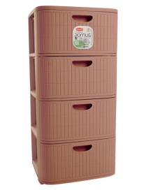 CASSETTIERA 4 CASSETTI MOCHA  cm 40x40x80h