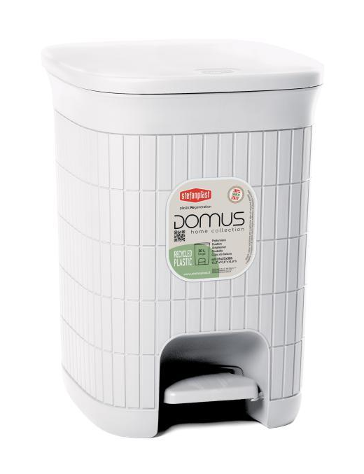 PATTUMIERA 20 lt BIANCO 31x27x38h cm