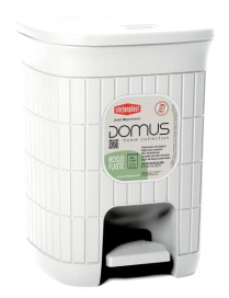 PATTUMIERA  6 lt BIANCO 20,5x20,5x28h cm