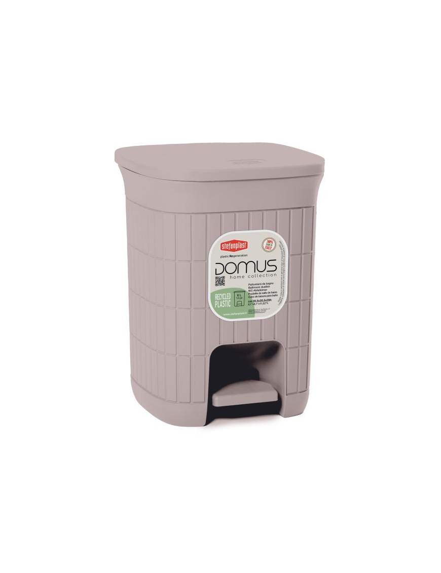 PATTUMIERA  6 lt BEIGE 20,5x20,5x28h cm