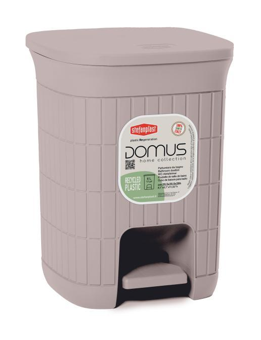 PATTUMIERA  6 lt BEIGE 20,5x20,5x28h cm