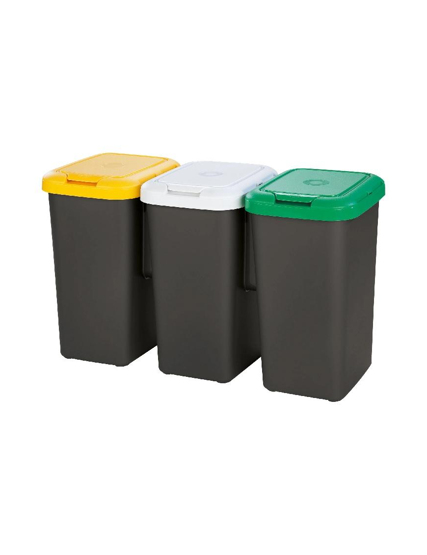TRIO 3x25lt SEPARATE WASTE BIN