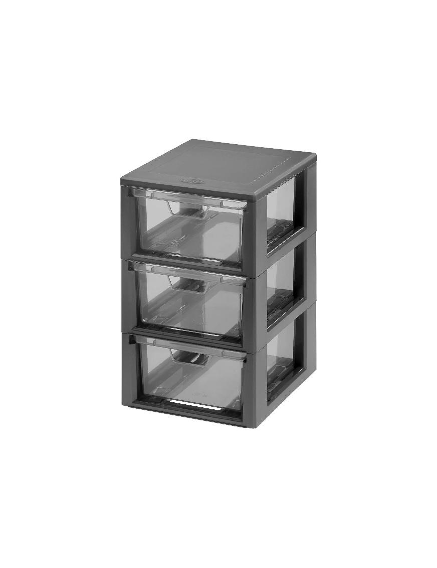 MICRO LINE 3-DRAWER CHEST OF DRAWERS, GRAPHITE