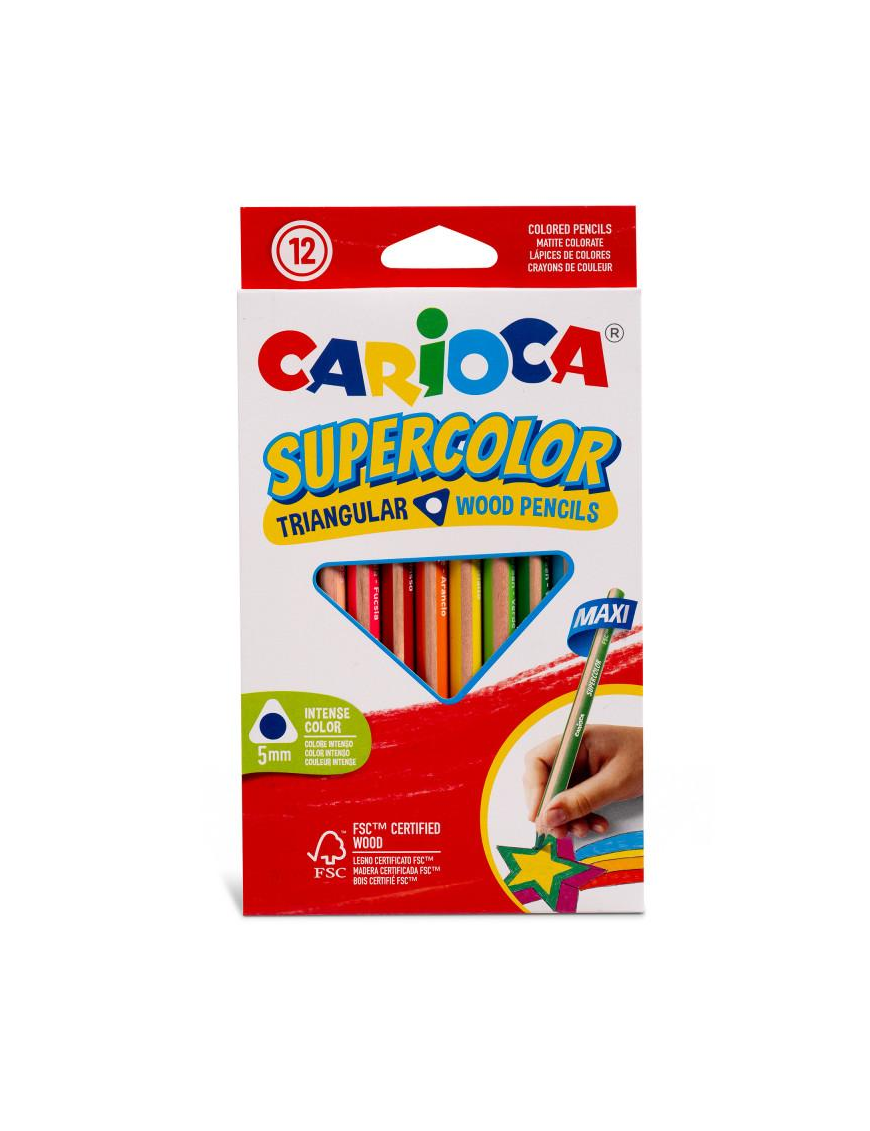 CARIOCA SUPERC PASTELLI TRIANG 12pezzi
