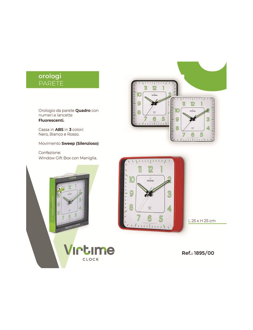 ABS WALL CLOCK 25x25cm