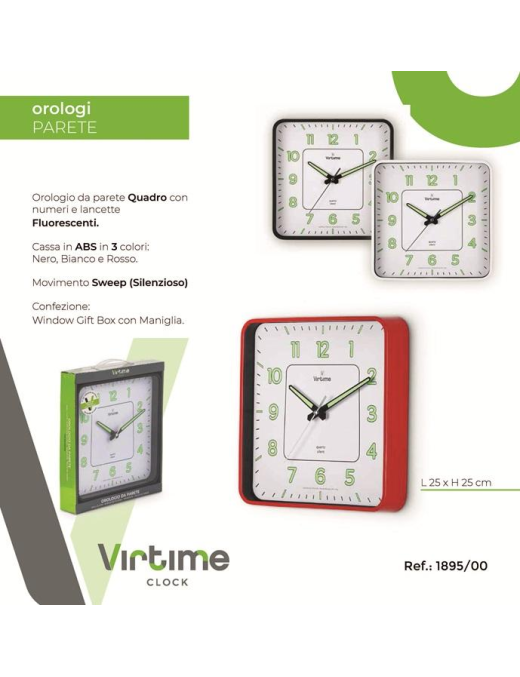 ABS WALL CLOCK 25x25cm