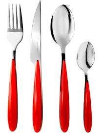 SERVIZIO POSATE 24pezzi  ELEGANCE ROSSO
