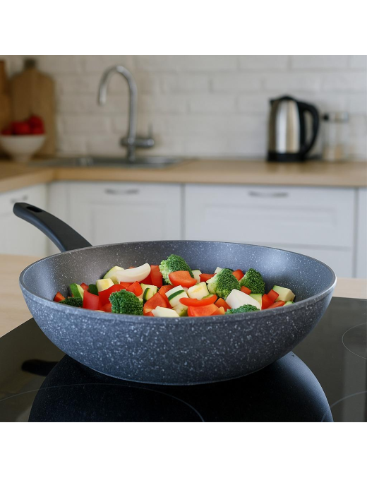 NEW EXTRA RAPID INDUCTION WOK 1 HANDLE 28cm