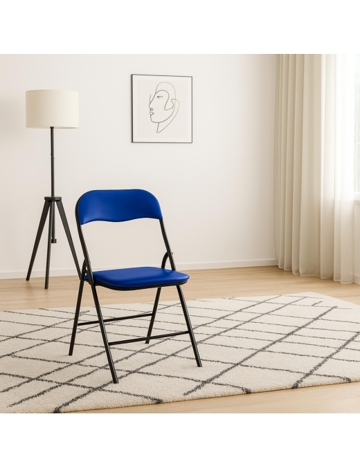 SEDIA PIEGHEVOLE BLU 44x46x79 d22x0,8mm