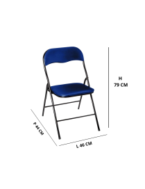 SEDIA PIEGHEVOLE BLU 44x46x79 d22x0,8mm