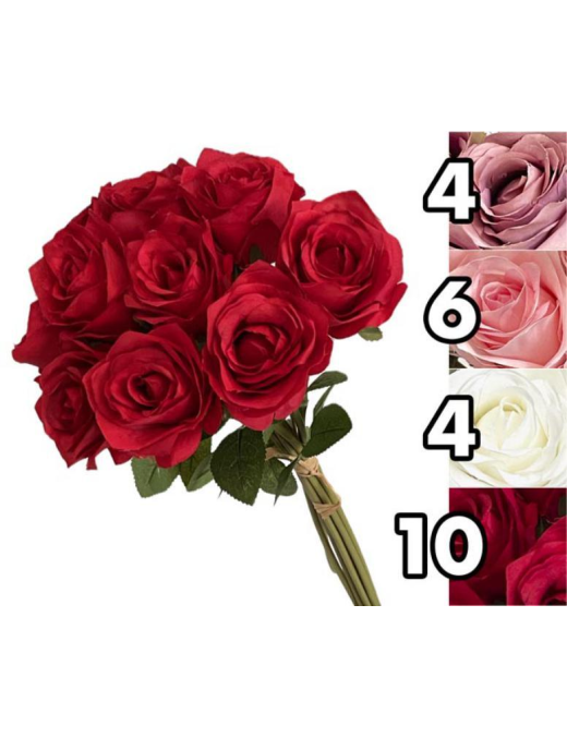 MAZZO  ROSE 10 FIORI 41cm