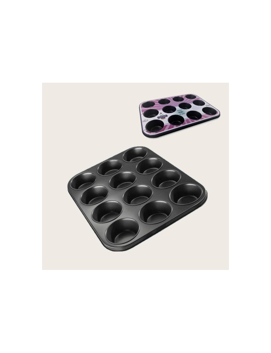 STAMPO MUFFIN 12 POSTI 35x26x3 CENTIMETRI