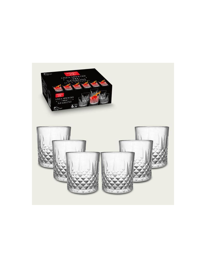 GLASS GLASSES 6 PIECES NEGRONI 33 CENTILITERS