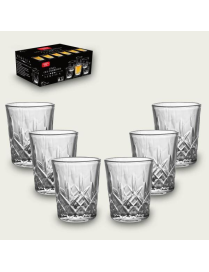 GLASS GLASSES 6 PIECES TEQUILA 60 MM
