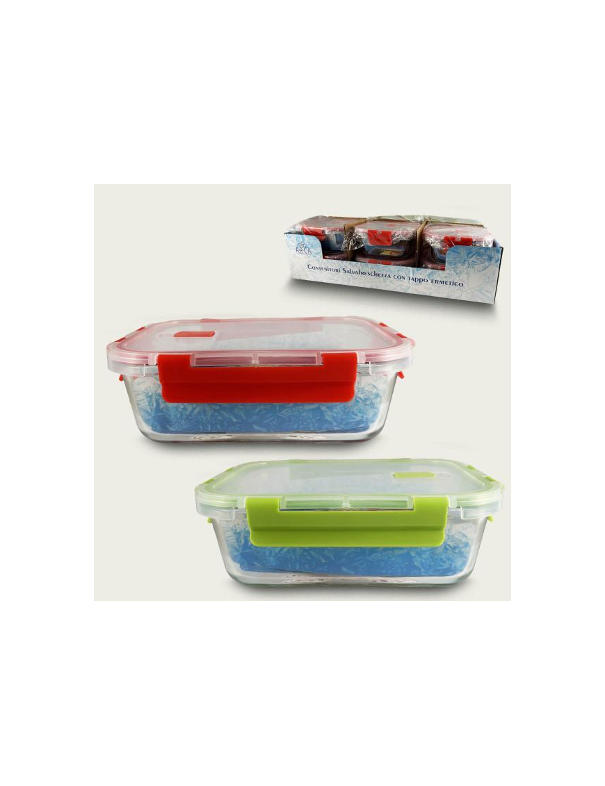 RECTANGULAR GLASS CONTAINER 16x11x5 CENTIMETERS