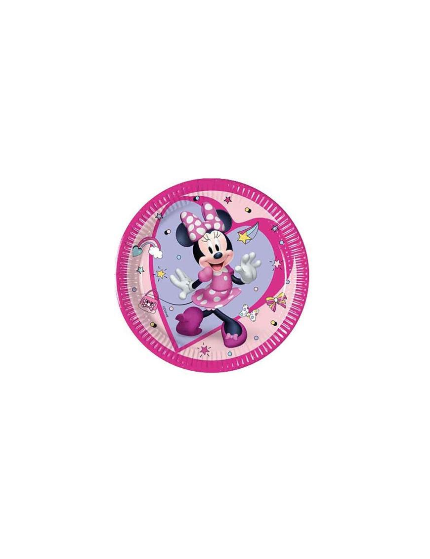 MINNIE PLATES 20 CENTIMETERS 8 PIECES