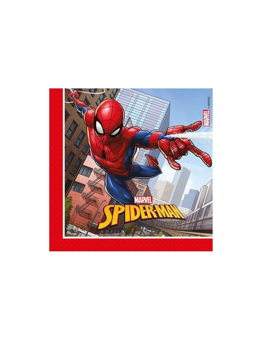 SPIDERMAN TOVAGLIOLI 33x33 CENTIMETRI 20 PEZZI