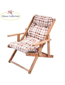 POLTRONA COMODONE CON 3 POSIZIONI, COLORE MARRONE E BIANCO