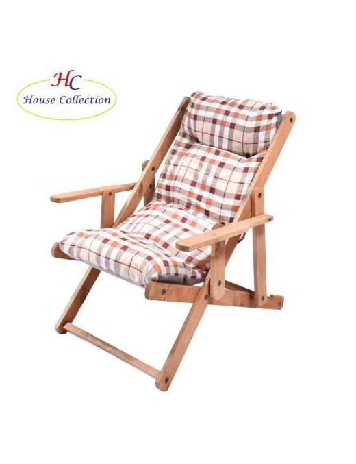 COMFORTABLE ARMCHAIR WITH 3 POSITIONS, BROWN AND WHITE COLOUR