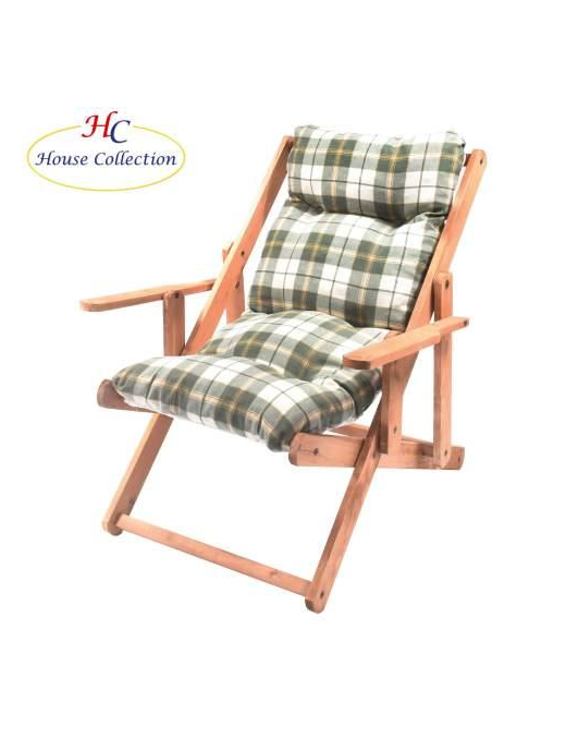 POLTRONA COMODONE CON 3 POSIZIONI, COLORE VERDE E BIANCO