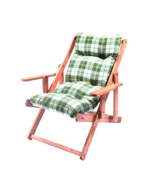 POLTRONA COMODONE CON 3 POSIZIONI, COLORE VERDE E BIANCO