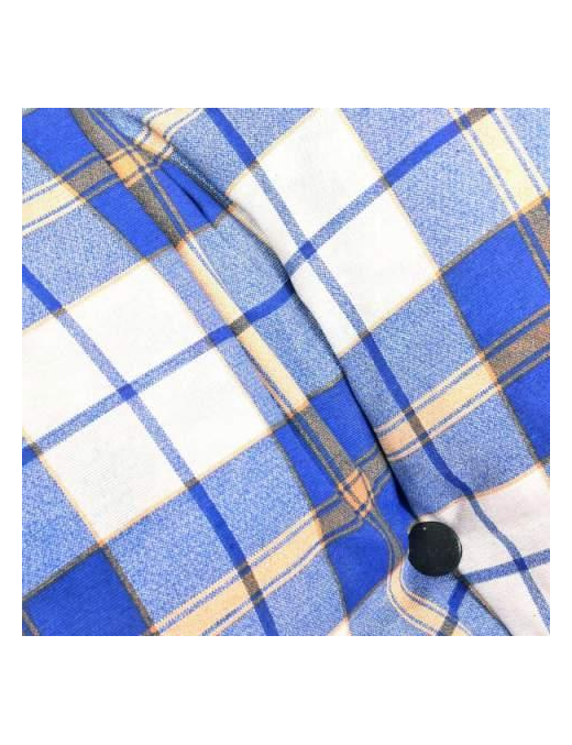 POLTRONA COMODONE CON 3 POSIZIONI, COLORE BLU E BIANCO