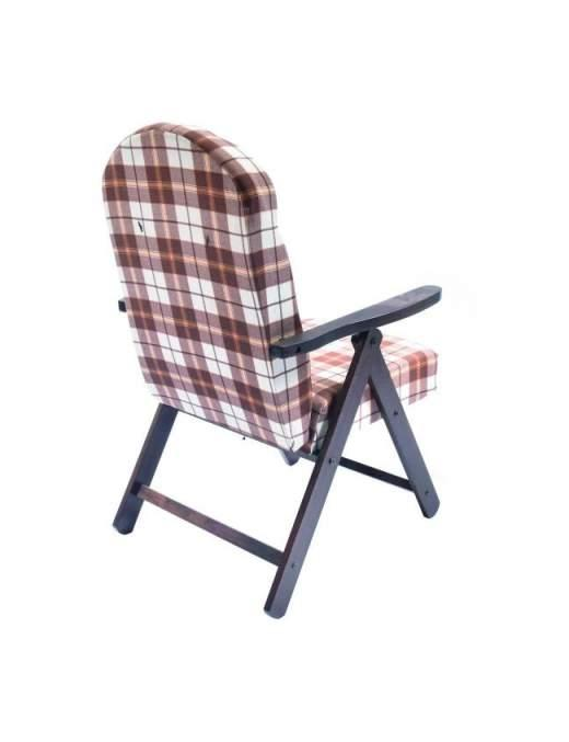 POLTRONA SIENA MOLISANA IN LEGNO NOCE, COLORE MARRONE E BIANCO