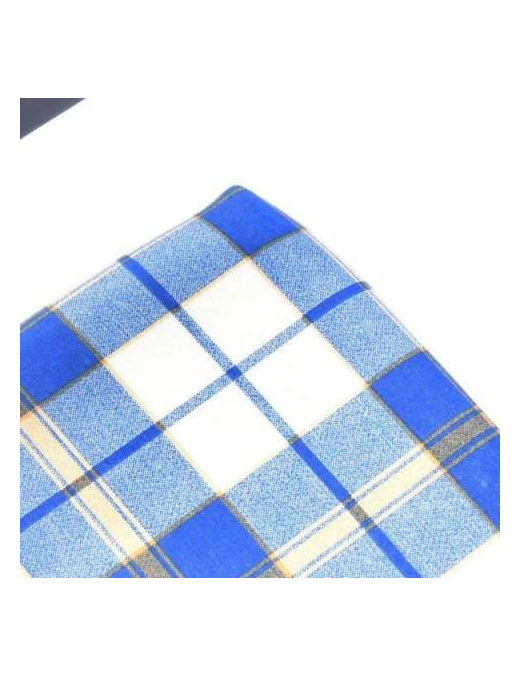 POLTRONA SIENA MOLISANA IN LEGNO NOCE, COLORE BLU E BIANCO