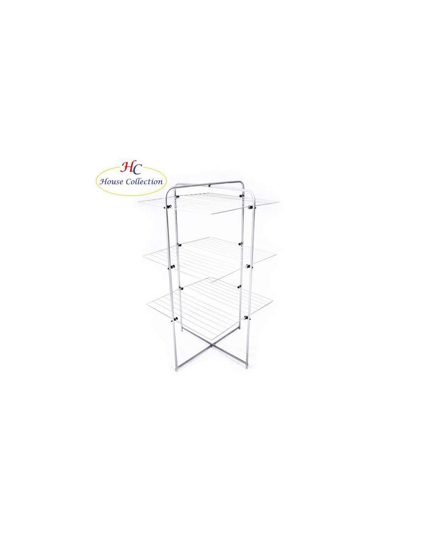 STENDIBIANCHERIA VERTICALE DA PAVIMENTO IN ACCIAIO AURA 30 123x68x68 CENTIMETRI