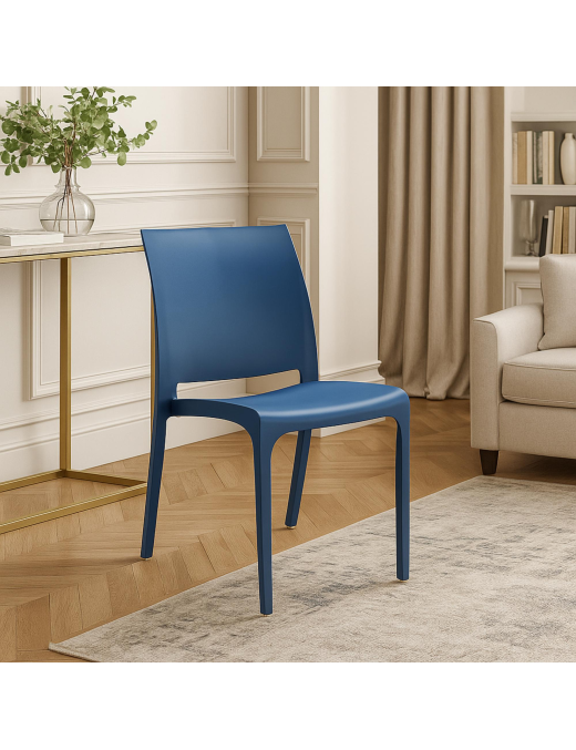 VOLGA CHAIR WITHOUT ARMRESTS MIAMI BLUE 54X46X80cm