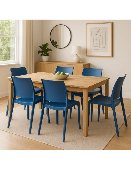 VOLGA CHAIR WITHOUT ARMRESTS MIAMI BLUE 54X46X80cm