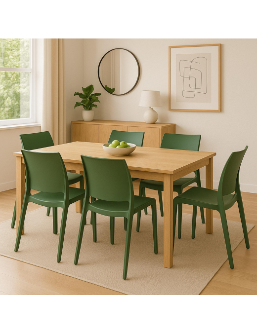 VOLGA CHAIR WITHOUT ARMRESTS PINE GREEN 54X46X80cm