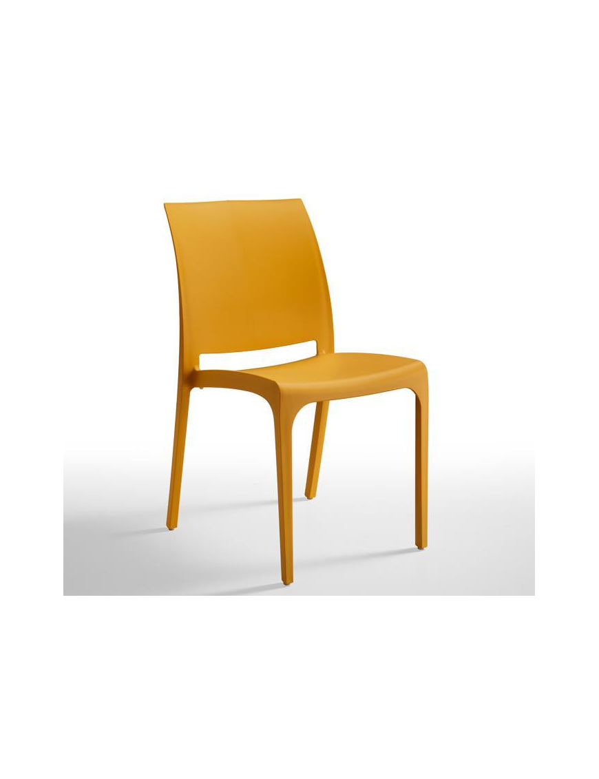VOLGA CHAIR WITHOUT ARMRESTS MUSTARD 54X46X80cm