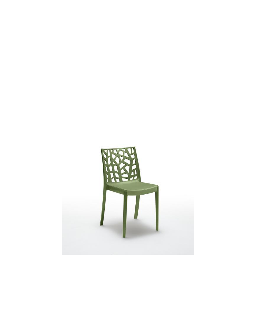 SEDIA MATRIX SENZA BRACCIOLI VERDE PINO 55x47x82cm