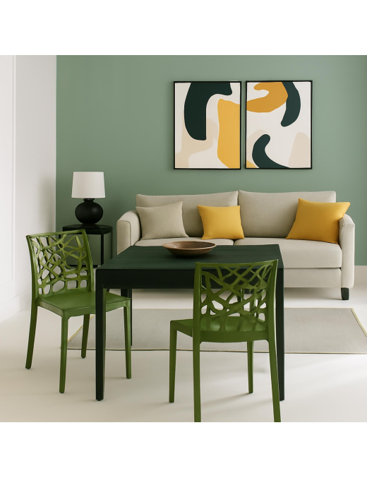 SEDIA MATRIX SENZA BRACCIOLI VERDE PINO 55x47x82cm