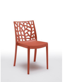 SEDIA MATRIX SENZA BRACCIOLI ROSSO MATTONE 55x47x82cm