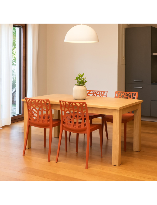 SEDIA MATRIX SENZA BRACCIOLI ROSSO MATTONE 55x47x82cm