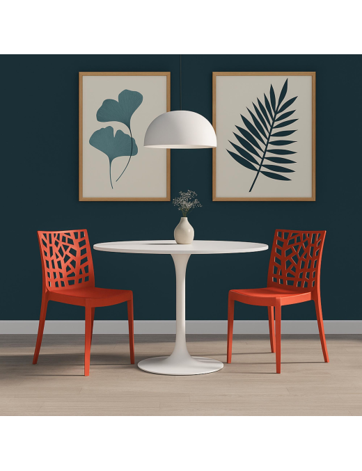 SEDIA MATRIX SENZA BRACCIOLI ROSSO MATTONE 55x47x82cm