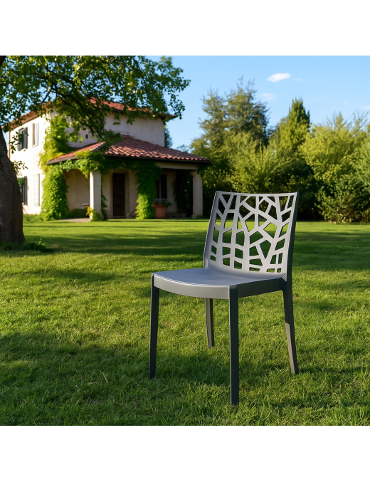 MATRIX CHAIR WITHOUT ARMRESTS LIGHT GRAY 55x47x82cm