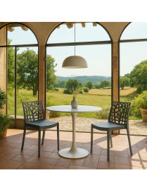 SEDIA MATRIX SENZA BRACCIOLI GRIGIO CHIARO 55x47x82cm