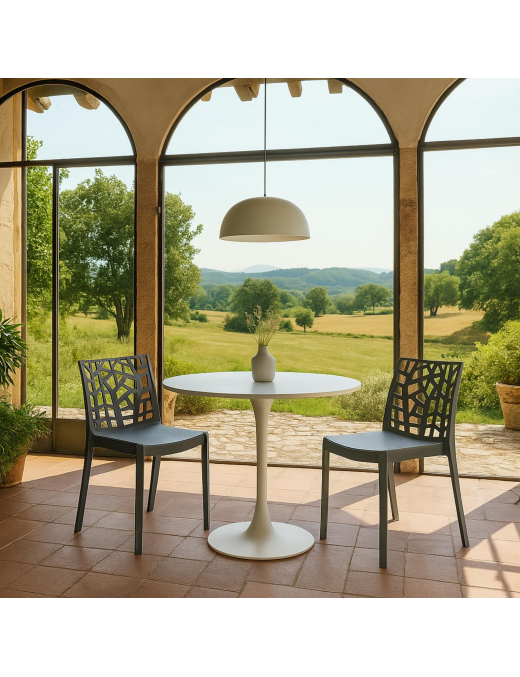 SEDIA MATRIX SENZA BRACCIOLI GRIGIO CHIARO 55x47x82cm