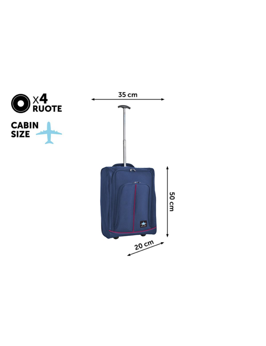 TROLLEY COURMAYER BLU 35x20x50