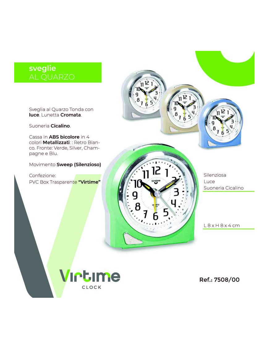 ROUND STEP QUARTZ ALARM