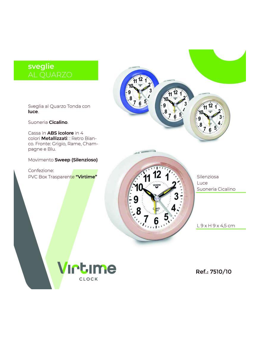 ROUND SWEEP QUARTZ ALARM