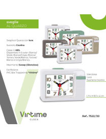 MINI SWEEP QUARTZ ALARM WITH LIGHT